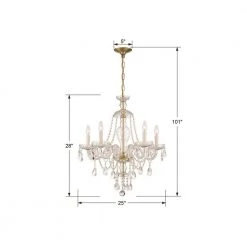 Candace 5-Light Polished Brass Crystal Chandelier by Crystorama 12 Candace 5-Light Polished Brass Crystal Chandelier by Crystorama -Crystorama popular store polished brass crystorama chandeliers can a1305 pb cl mwp 44 1000