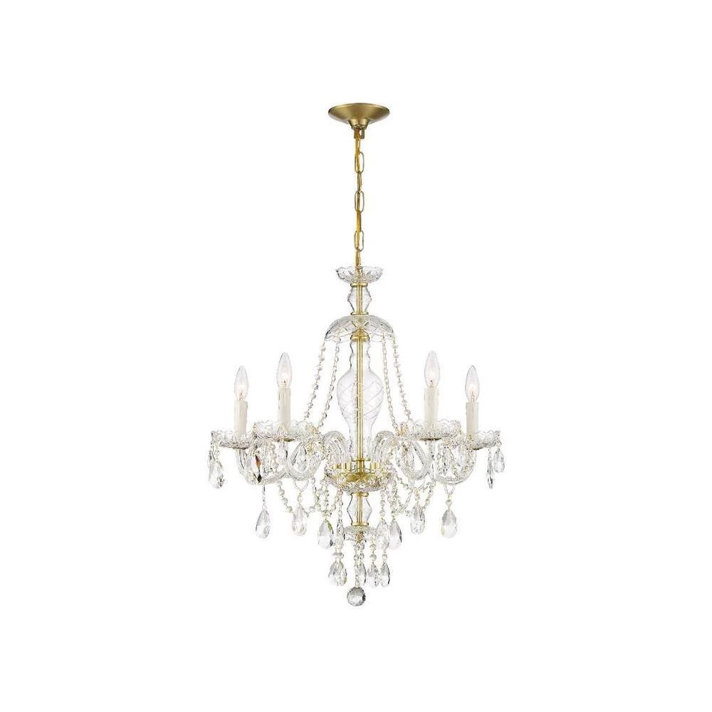 Candace 5-Light Polished Brass Crystal Chandelier by Crystorama 8 Candace 5-Light Polished Brass Crystal Chandelier by Crystorama - Image 6