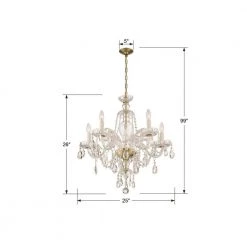 Candace 5-Light Polished Brass Crystal Chandelier by Crystorama -Crystorama popular store polished brass crystorama chandeliers can a1306 pb cl mwp 44 1000