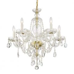 Candace 5-Light Polished Brass Crystal Chandelier by Crystorama