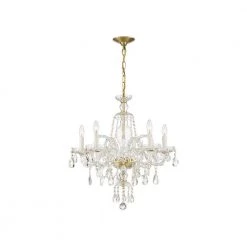 Candace 5-Light Polished Brass Crystal Chandelier by Crystorama -Crystorama popular store polished brass crystorama chandeliers can a1306 pb cl mwp fa 1000