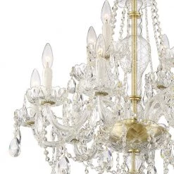 Candace 12-Light Polished Brass Crystal Chandelier by Crystorama 10 Candace 12-Light Polished Brass Crystal Chandelier by Crystorama -Crystorama popular store polished brass crystorama chandeliers can a1312 pb cl mwp 4f 1000