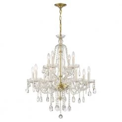 Candace 12-Light Polished Brass Crystal Chandelier by Crystorama 13 Candace 12-Light Polished Brass Crystal Chandelier by Crystorama -Crystorama popular store polished brass crystorama chandeliers can a1312 pb cl mwp fa 1000