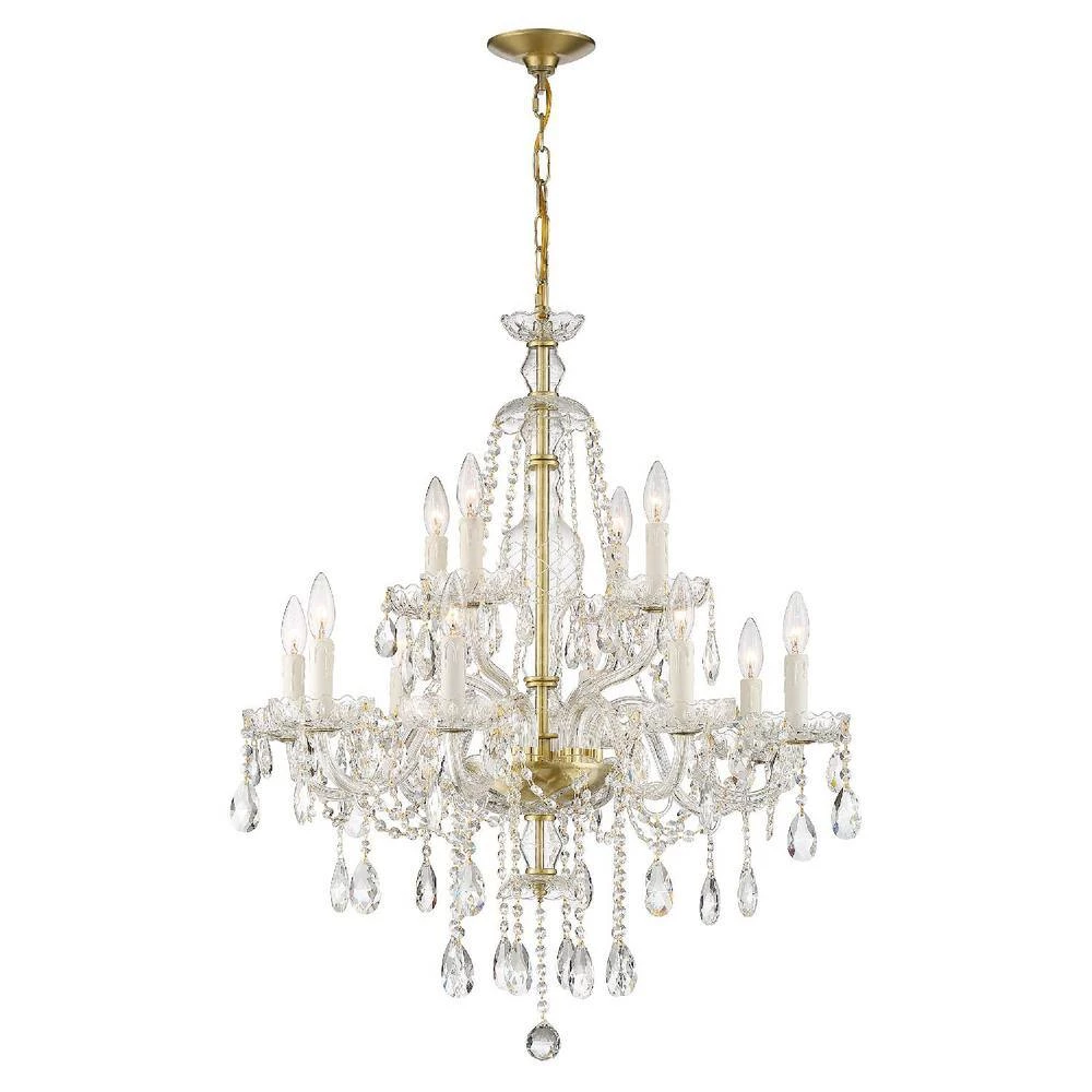 Candace 12-Light Polished Brass Crystal Chandelier by Crystorama 8 Candace 12-Light Polished Brass Crystal Chandelier by Crystorama - Image 6