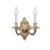 Polished Brass Cast Brass Wall Mount 2-Light Sconce by Crystorama