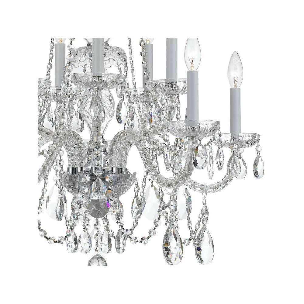 Traditional Crystal 10-Light Polished Chrome Crystal Chandelier by Crystorama 6 Traditional Crystal 10-Light Polished Chrome Crystal Chandelier by Crystorama - Image 4