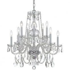 Traditional Crystal 10-Light Polished Chrome Crystal Chandelier by Crystorama