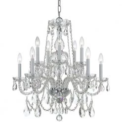 Traditional Crystal 10-Light Polished Chrome Crystal Chandelier by Crystorama