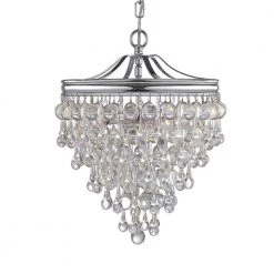 Calypso 3-Light Chrome Mini Chandelier by Crystorama