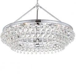 Calypso 6-Light Crystal Teardrop Polished Chrome Chandelier by Crystorama