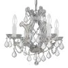 Maria Theresa 4-Light Clear Crystal Chrome Mini Chandelier II by Crystorama