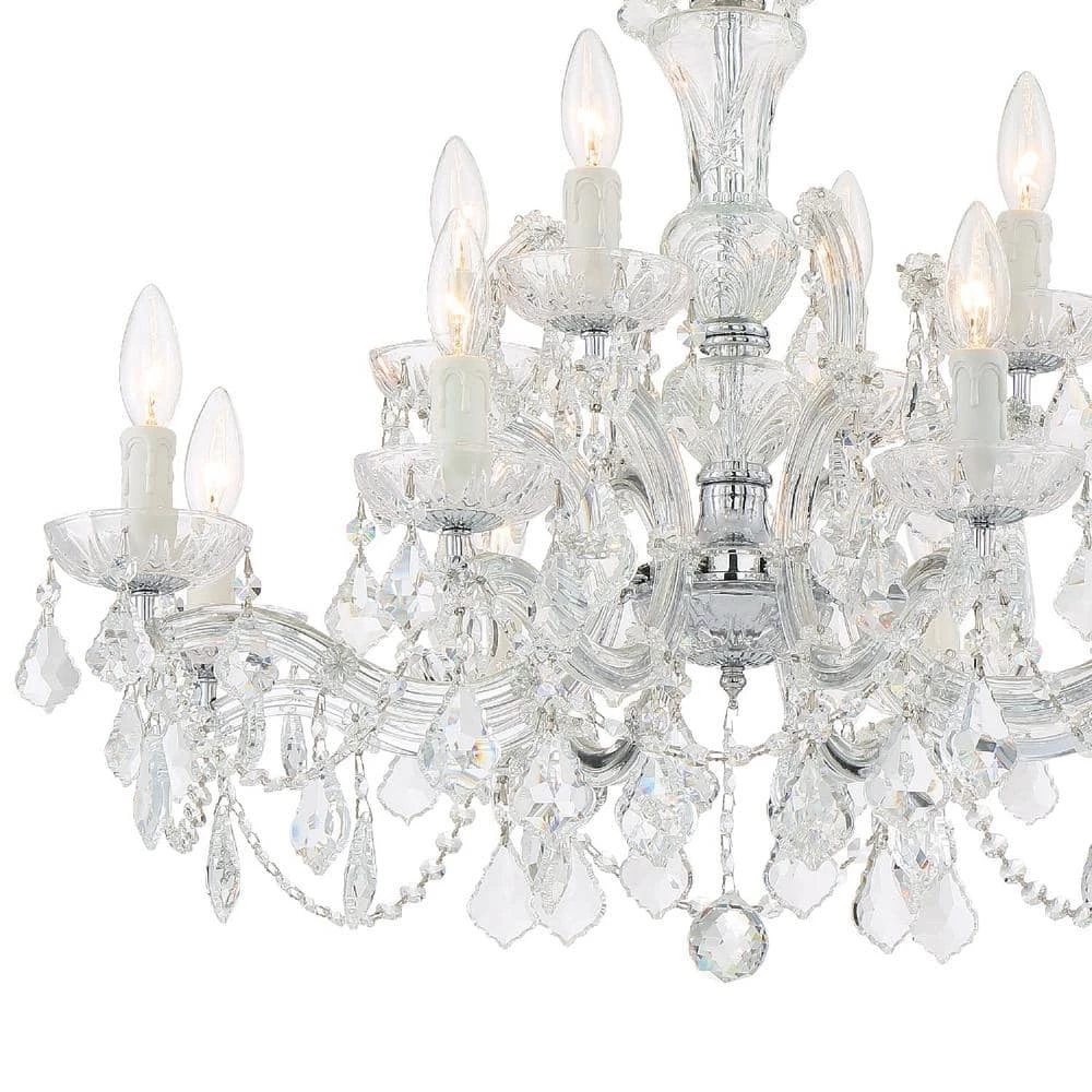 Maria Theresa 12-Light Polished Chrome Crystal Chandelier by Crystorama 5 Maria Theresa 12-Light Polished Chrome Crystal Chandelier by Crystorama - Image 3