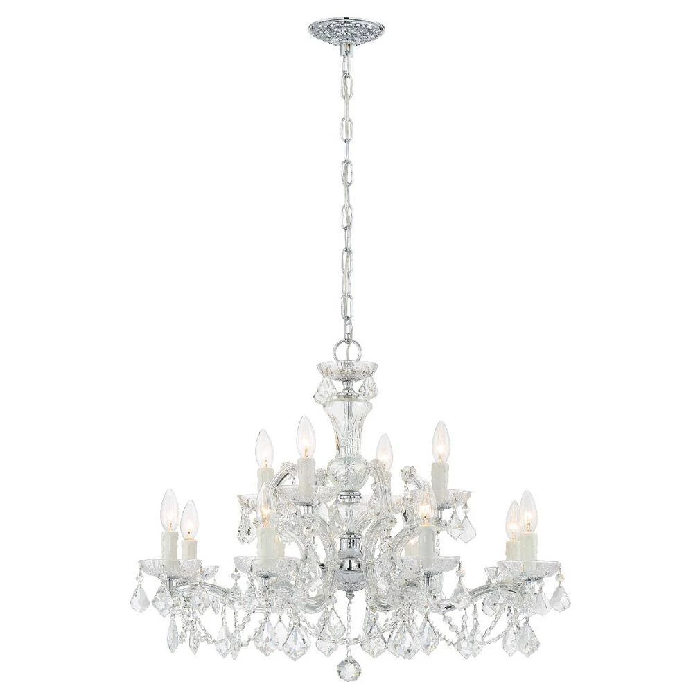 Maria Theresa 12-Light Polished Chrome Crystal Chandelier by Crystorama 4 Maria Theresa 12-Light Polished Chrome Crystal Chandelier by Crystorama - Image 2