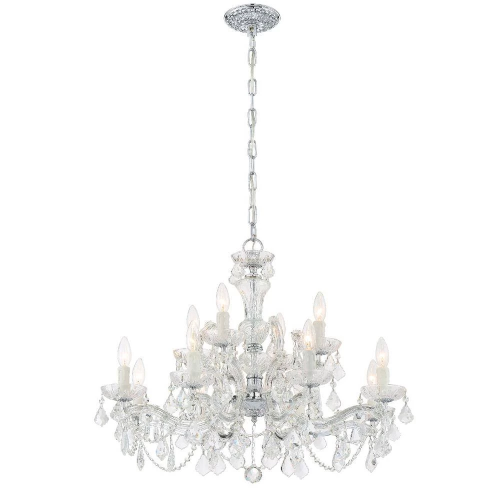 Maria Theresa 12-Light Polished Chrome Crystal Chandelier by Crystorama 8 Maria Theresa 12-Light Polished Chrome Crystal Chandelier by Crystorama - Image 6