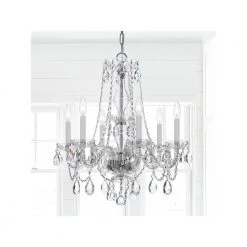 Traditional Crystal 6-Light Polished Chrome Crystal Chandelier by Crystorama 13 Traditional Crystal 6-Light Polished Chrome Crystal Chandelier by Crystorama -Crystorama popular store polished chrome crystorama chandeliers 5086 ch cl mwp 44 1000