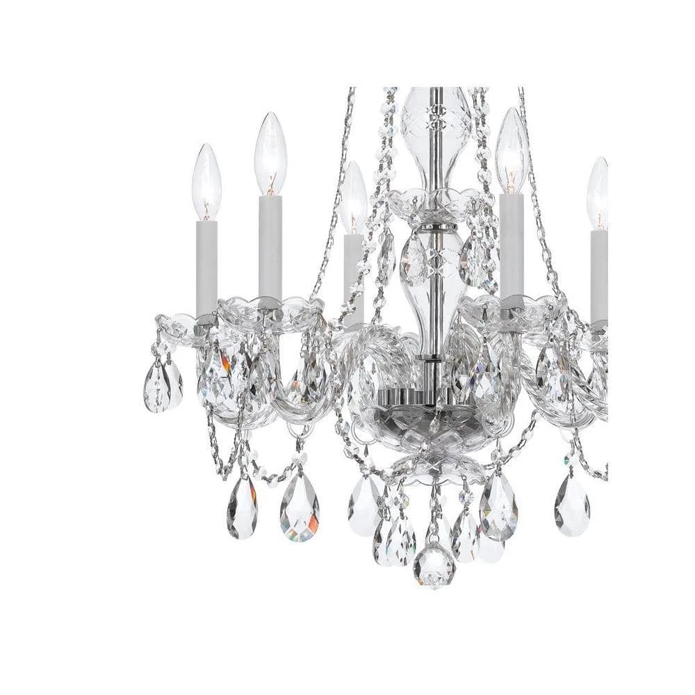 Traditional Crystal 6-Light Polished Chrome Crystal Chandelier by Crystorama 5 Traditional Crystal 6-Light Polished Chrome Crystal Chandelier by Crystorama - Image 3