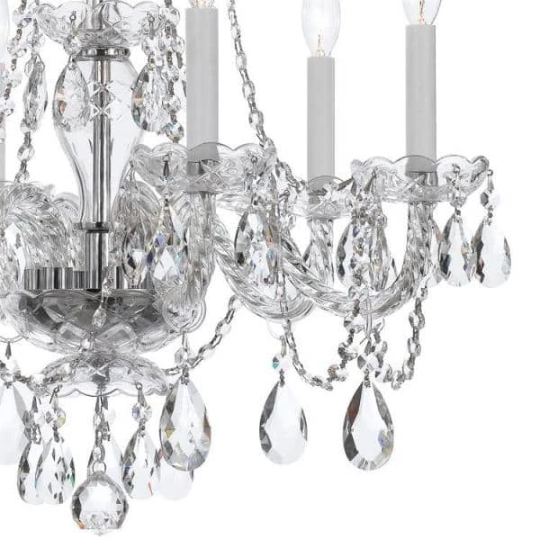 Traditional Crystal 6-Light Polished Chrome Crystal Chandelier by Crystorama 4 Traditional Crystal 6-Light Polished Chrome Crystal Chandelier by Crystorama - Image 2
