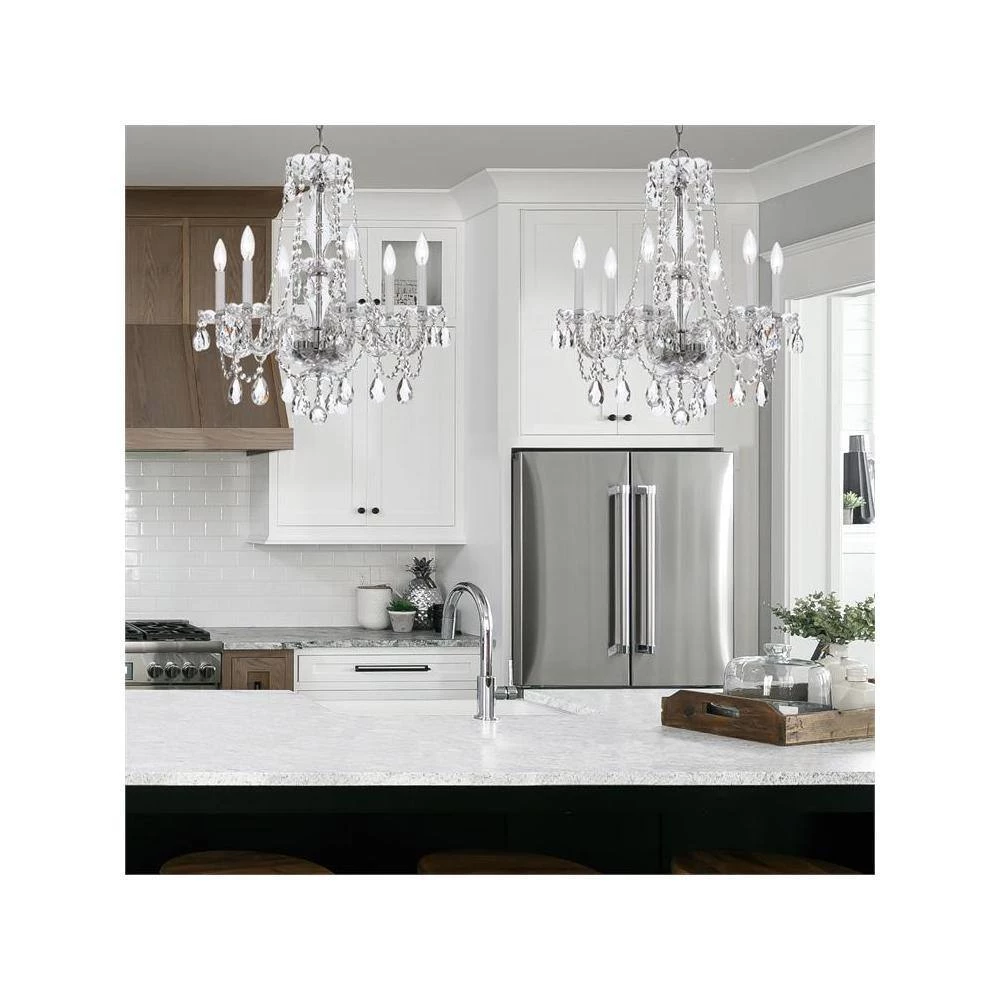 Traditional Crystal 6-Light Polished Chrome Crystal Chandelier by Crystorama 8 Traditional Crystal 6-Light Polished Chrome Crystal Chandelier by Crystorama - Image 6