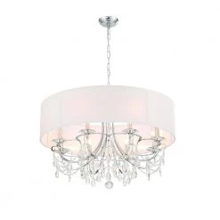 Othello 8-Light Polished Chrome Chandelier with Silk Shade by Crystorama -Crystorama popular store polished chrome crystorama chandeliers 6628 ch cl mwp 1f 1000