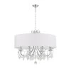 Othello 8-Light Polished Chrome Chandelier with Silk Shade by Crystorama
