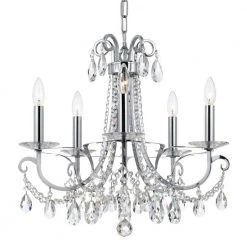 Othello 5-Light Polished Chrome Crystal Chandelier by Crystorama