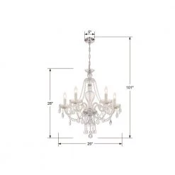 Candace 5-Light Polished Chrome Crystal Chandelier by Crystorama -Crystorama popular store polished chrome crystorama chandeliers can a1305 ch cl mwp 44 1000