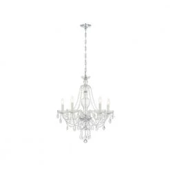 Candace 5-Light Polished Chrome Crystal Chandelier by Crystorama -Crystorama popular store polished chrome crystorama chandeliers can a1305 ch cl mwp fa 1000
