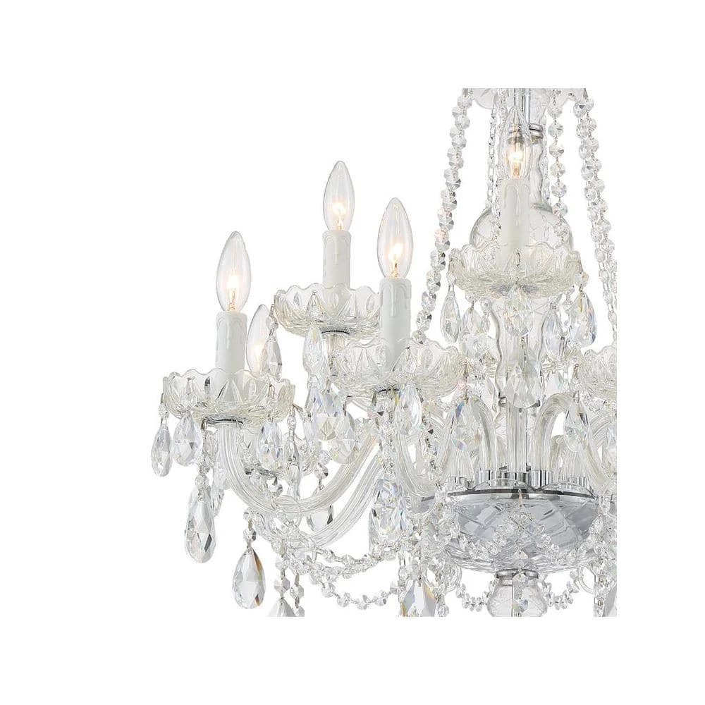 Candace 12-Light Polished Chrome Crystal Chandelier by Crystorama 5 Candace 12-Light Polished Chrome Crystal Chandelier by Crystorama - Image 3