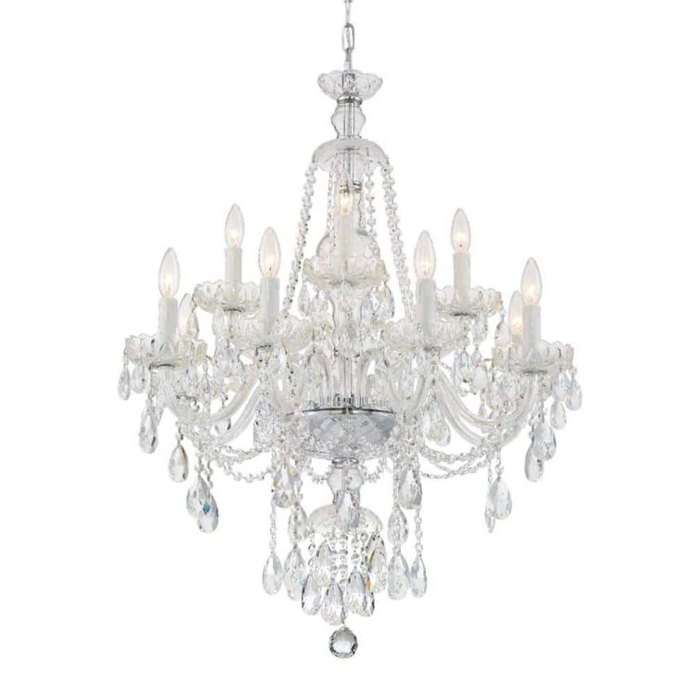 Candace 12-Light Polished Chrome Crystal Chandelier by Crystorama 3 Candace 12-Light Polished Chrome Crystal Chandelier by Crystorama