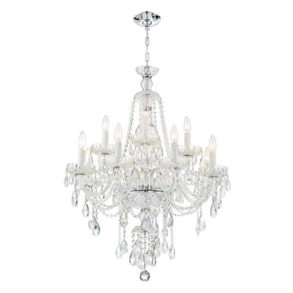 Candace 12-Light Polished Chrome Crystal Chandelier by Crystorama 4 Candace 12-Light Polished Chrome Crystal Chandelier by Crystorama - Image 2