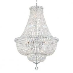 Roslyn 9-Light Polished Chrome Crystal Chandelier by Crystorama