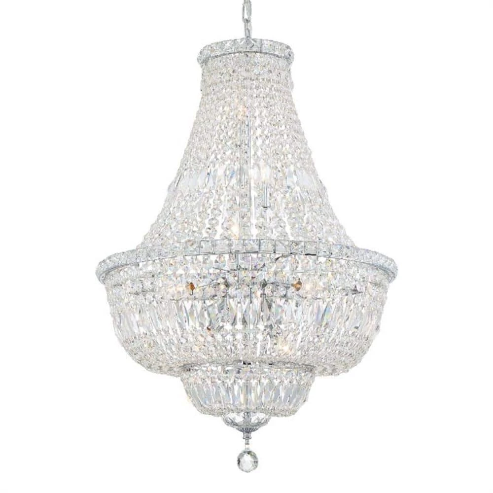 Roslyn 9-Light Polished Chrome Crystal Chandelier by Crystorama 3 Roslyn 9-Light Polished Chrome Crystal Chandelier by Crystorama
