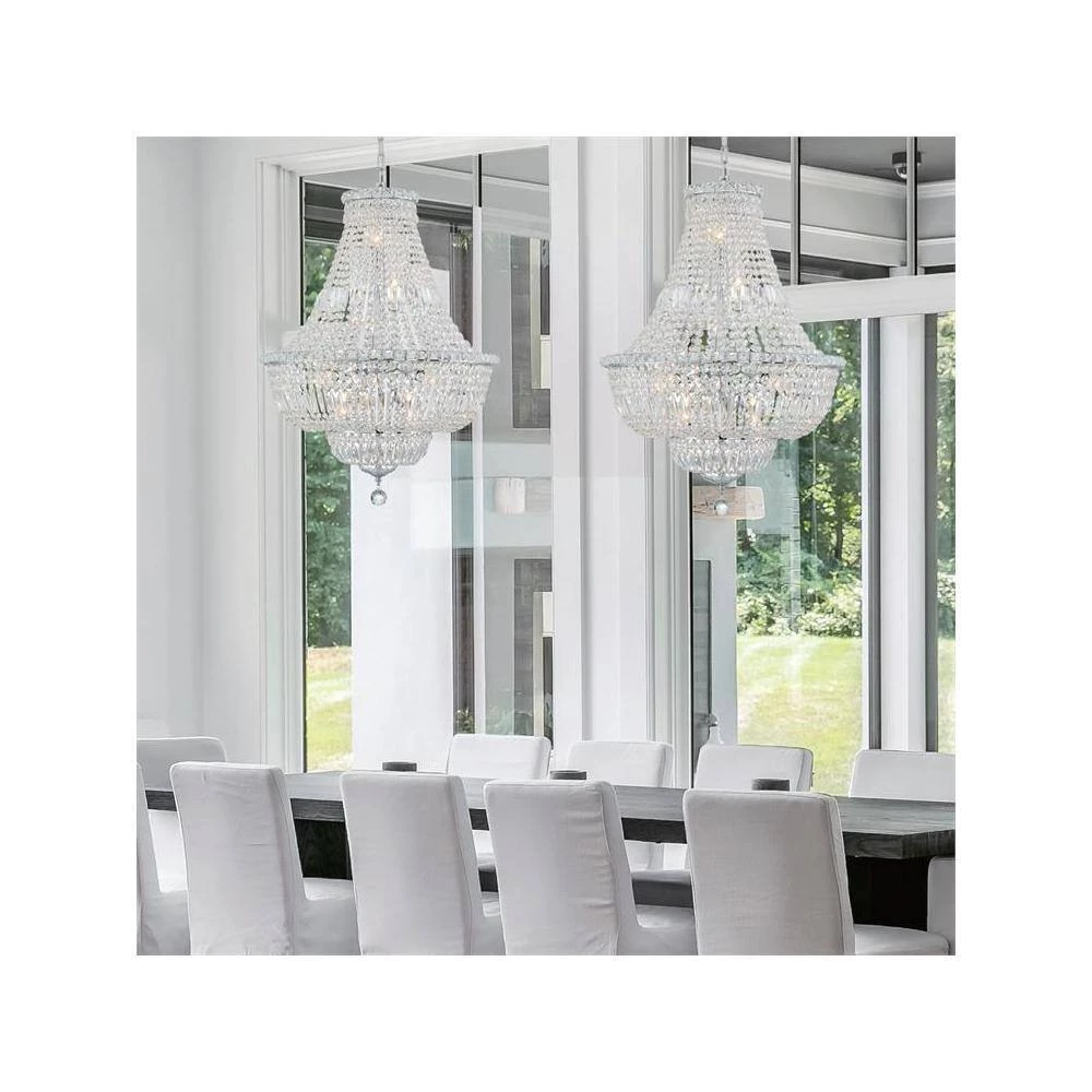 Roslyn 9-Light Polished Chrome Crystal Chandelier by Crystorama 9 Roslyn 9-Light Polished Chrome Crystal Chandelier by Crystorama - Image 7