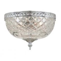 Ceiling Mount 10 in. 2-Light Polished Chrome Flush Mount by Crystorama