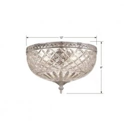 Ceiling Mount 12 in. 3-Light Polished Chrome Flush Mount by Crystorama -Crystorama popular store polished chrome crystorama flush mount lights 117 12 ch 44 1000