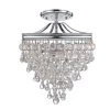 Calypso 13 in. 3-Light Polished Chrome Semi-Flush Mount by Crystorama -Crystorama popular store polished chrome crystorama flush mount lights 130 ch ceiling 64 1000