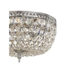 Ceiling Mount 12 in. 3-Light Polished Chrome Flush Mount by Crystorama -Crystorama popular store polished chrome crystorama flush mount lights 712 ch cl mwp 4f 1000