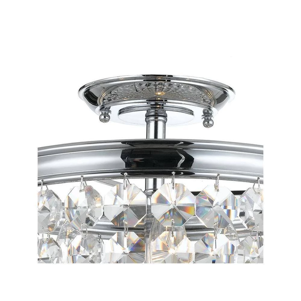 Archer 11.5 in. 3-Light Polished Chrome Flush Mount by Crystorama 6 Archer 11.5 in. 3-Light Polished Chrome Flush Mount by Crystorama - Image 4