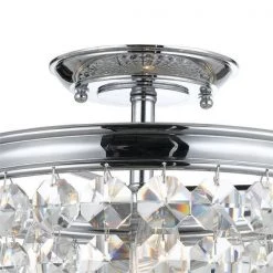 Archer 11.5 in. 3-Light Polished Chrome Flush Mount by Crystorama -Crystorama popular store polished chrome crystorama flush mount lights 783 ch cl saq 1f 1000