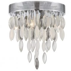 Hudson 16 in. 4-Light Polished Chrome Flush Mount by Crystorama
