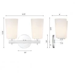 Colton 2-Light Polished Chrome Wall Sconce by Crystorama -Crystorama popular store polished chrome crystorama vanity lighting col 102 ch 44 1000