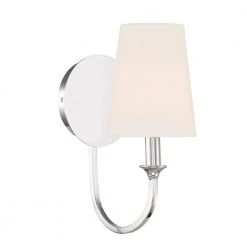 Payton 1-Light Polished Chrome Wall Sconce by Crystorama -Crystorama popular store polished chrome crystorama vanity lighting pay 921 ch 4f 1000