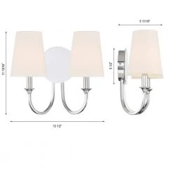 Payton 2-Light Polished Chrome Wall Sconce by Crystorama -Crystorama popular store polished chrome crystorama vanity lighting pay 922 ch fa 1000