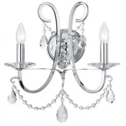 Othello 2-Light Polished Chrome Sconce by Crystorama
