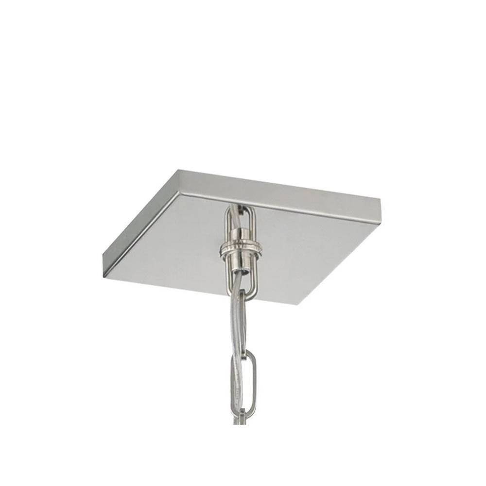 Sylvan 1-Light Polished Nickel Pendant with Silk Shade by Crystorama 6 Sylvan 1-Light Polished Nickel Pendant with Silk Shade by Crystorama - Image 4