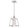 Sylvan 1-Light Polished Nickel Pendant with Silk Shade by Crystorama -Crystorama popular store polished nickel crystorama chandeliers 2240 pn 64 1000
