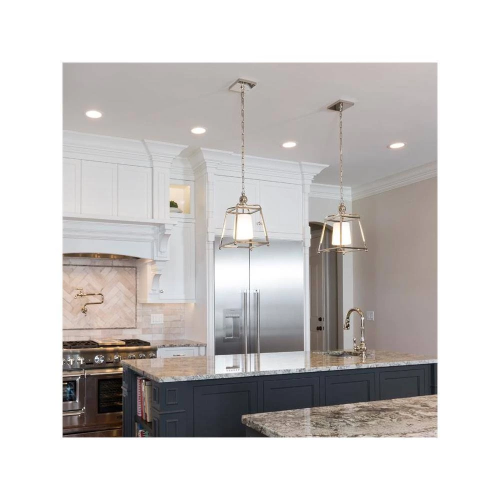 Sylvan 1-Light Polished Nickel Pendant with Silk Shade by Crystorama 9 Sylvan 1-Light Polished Nickel Pendant with Silk Shade by Crystorama - Image 7