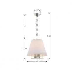 Westwood 4-Light Polished Nickel Crystal Chandelier with Silk Shade by Crystorama 13 Westwood 4-Light Polished Nickel Crystal Chandelier with Silk Shade by Crystorama -Crystorama popular store polished nickel crystorama chandeliers 2254 pn 44 1000