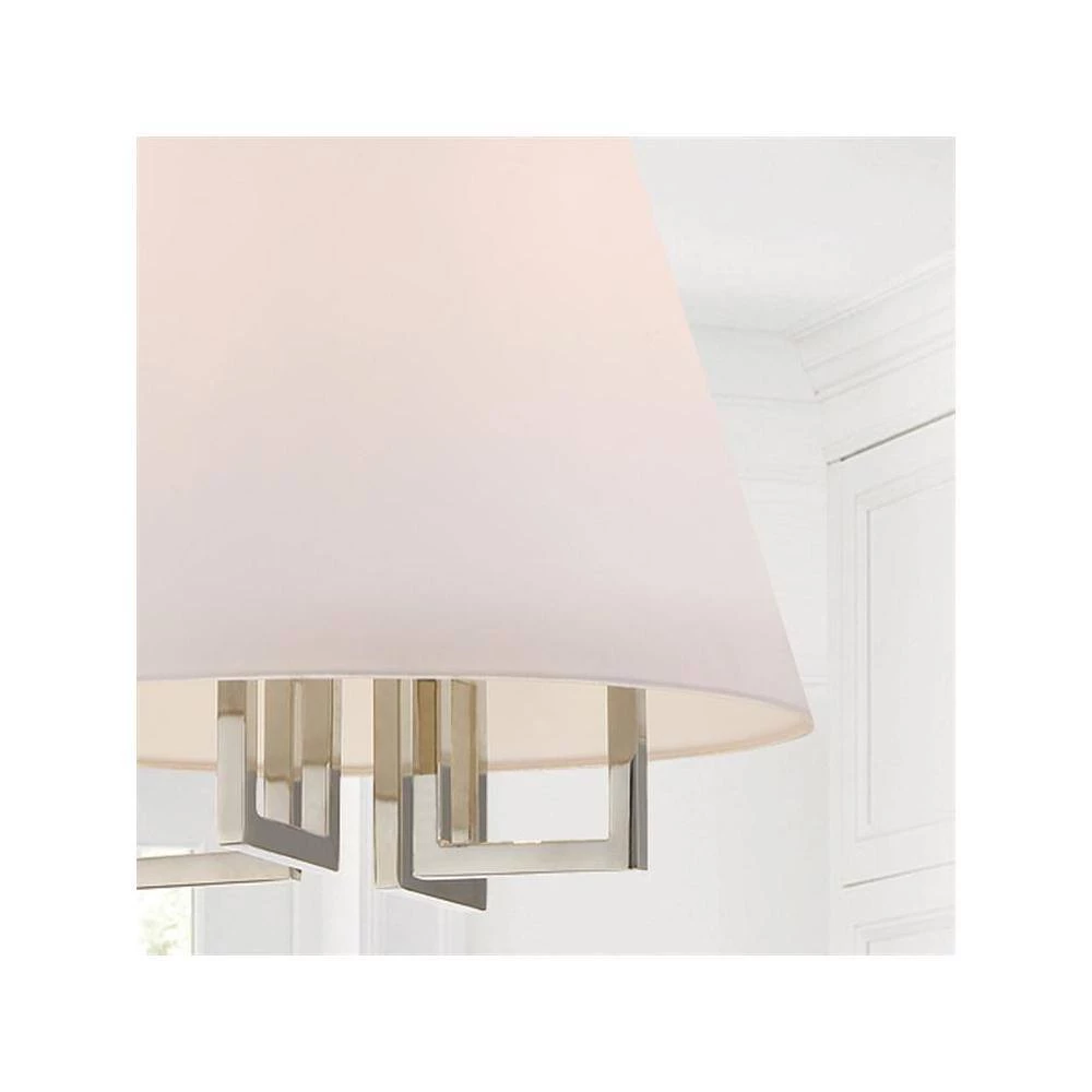 Westwood 4-Light Polished Nickel Crystal Chandelier with Silk Shade by Crystorama 5 Westwood 4-Light Polished Nickel Crystal Chandelier with Silk Shade by Crystorama - Image 3