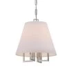 Westwood 4-Light Polished Nickel Crystal Chandelier with Silk Shade by Crystorama 1 Westwood 4-Light Polished Nickel Crystal Chandelier with Silk Shade by Crystorama -Crystorama popular store polished nickel crystorama chandeliers 2254 pn 64 1000